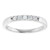 14K White 1/6 CTW Lab-Grown Diamond French-Set Anniversary Band