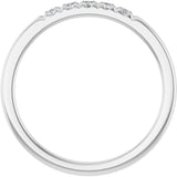 Platinum 1/6 CTW Lab-Grown Diamond French-Set Anniversary Band