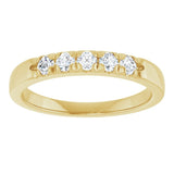 14K Yellow 1/3 CTW Lab-Grown Diamond French-Set Anniversary Band