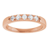 14K Rose 1/3 CTW Lab-Grown Diamond French-Set Anniversary Band