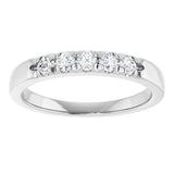 Platinum 1/3 CTW Lab-Grown Diamond French-Set Anniversary Band