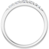 14K White 1/2 CTW Lab-Grown Diamond French-Set Anniversary Band