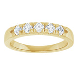 14K Yellow 1/2 CTW Lab-Grown Diamond French-Set Anniversary Band