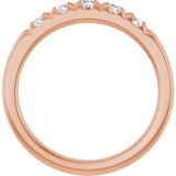 14K Rose 1/2 CTW Lab-Grown Diamond French-Set Anniversary Band