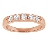 14K Rose 1/2 CTW Lab-Grown Diamond French-Set Anniversary Band