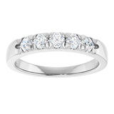Platinum 1/2 CTW Lab-Grown Diamond French-Set Anniversary Band