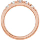 14K Rose 3/4 CTW Lab-Grown Diamond French-Set Anniversary Band