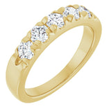 14K Yellow 3/4 CTW Lab-Grown Diamond French-Set Anniversary Band