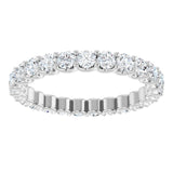 14K White 1 3/8 CTW Natural Diamond Eternity Band Size 5