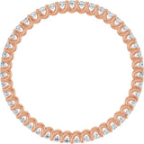 14K Rose 1 3/8 CTW Natural Diamond Eternity Band Size 5.5