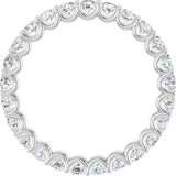 14K White 1 3/8 CTW Natural Diamond Eternity Band Size 5.5