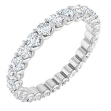 Platinum 1 3/8 CTW Natural Diamond Eternity Band Size 5.5
