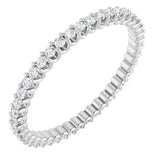 Platinum 1 3/8 CTW Natural Diamond Eternity Band Size 6