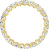 14K Yellow 1 3/8 CTW Natural Diamond Eternity Band Size 6.5