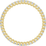 14K Yellow 1 7/8 CTW Natural Diamond Eternity Band Size 6