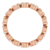 14K Rose 9/10 CTW Natural Diamond Eternity Band