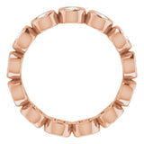 14K Rose 1 1/6 CTW Natural Diamond Eternity Band Size 5.5