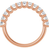 14K Rose 3/4 CTW Natural Diamond Anniversary Band