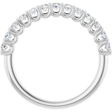 14K White 5/8 CTW Natural Diamond Anniversary Band