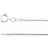 Sterling Silver 1 mm Wheat 16" Chain