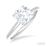 1/20 ctw Circular Shape Round Cut Diamond Semi Mount Engagement Ring in 14K White Gold