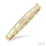 1.25CTTW MIX DM BEZEL BANGLE YG 14K-G*