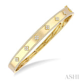 .75CTRDDM CLOVER  BANGLE YG 14K-G*