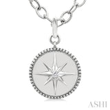 .05CTRDDM COMPASS MEDALLION PD SL-G+CH*