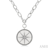 .07CTRDDM COMPASS MEDALLION PD SL-S+CH*