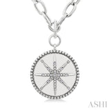 .07CTRDDM COMPASS MEDALLION PD SL-S+CH*