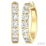 2.00CTRDDM ROUND DM HOOP ER YG 14K-G*