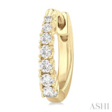 1/4 ctw Graduated Round Cut Diamond Fashion Huggies in 14K Yellow Gold