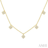.60CTRDDM CLOVER STATION NK YG 14K-G*