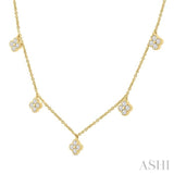 .60CTRDDM CLOVER STATION NK YG 14K-G*