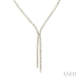8 7/8 ctw Y-Shape Round Cut Diamond Tennis Necklace in 14K Yellow Gold