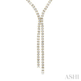 8 7/8 ctw Y-Shape Round Cut Diamond Tennis Necklace in 14K Yellow Gold