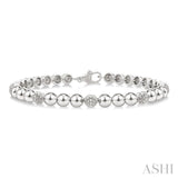 .15CTRDDM BOLD ROUND BEAD BRACELET SL-S*