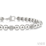 .15CTRDDM BOLD ROUND BEAD BRACELET SL-S*