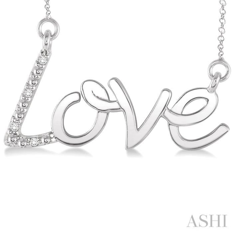 Silver Love Diamond Fashion Pendant