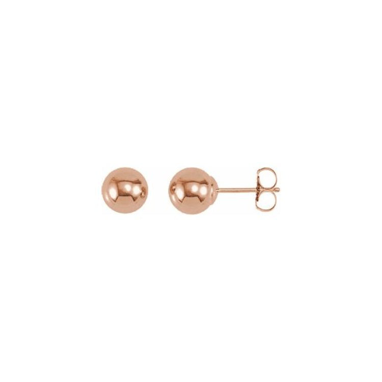 Ball Earrings With Bright Finish