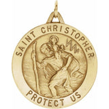 St. Christopher Medal Necklace Or Pendant