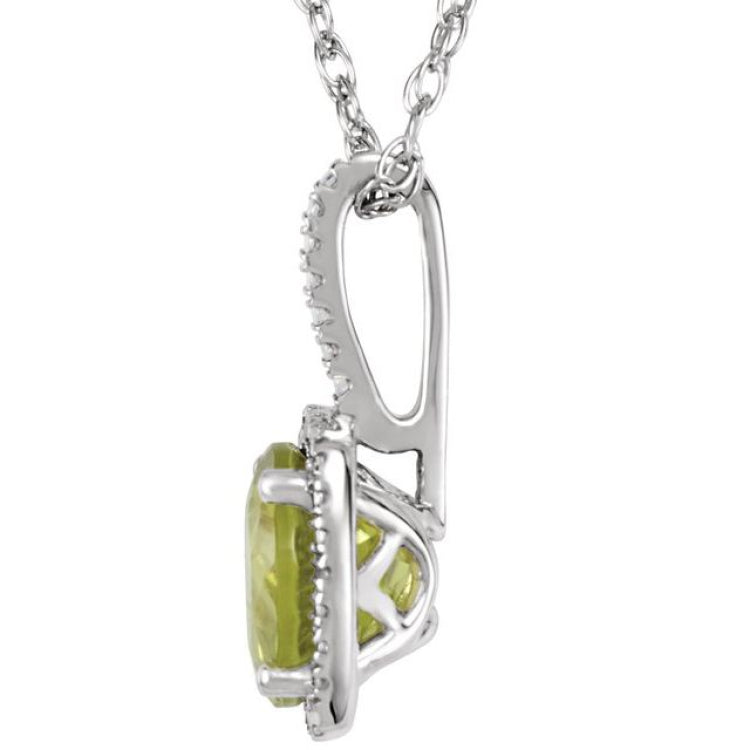 Halo-Style Birthstone Necklace