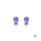 Fancy Lab-Grown Sapphire Stud Earrings